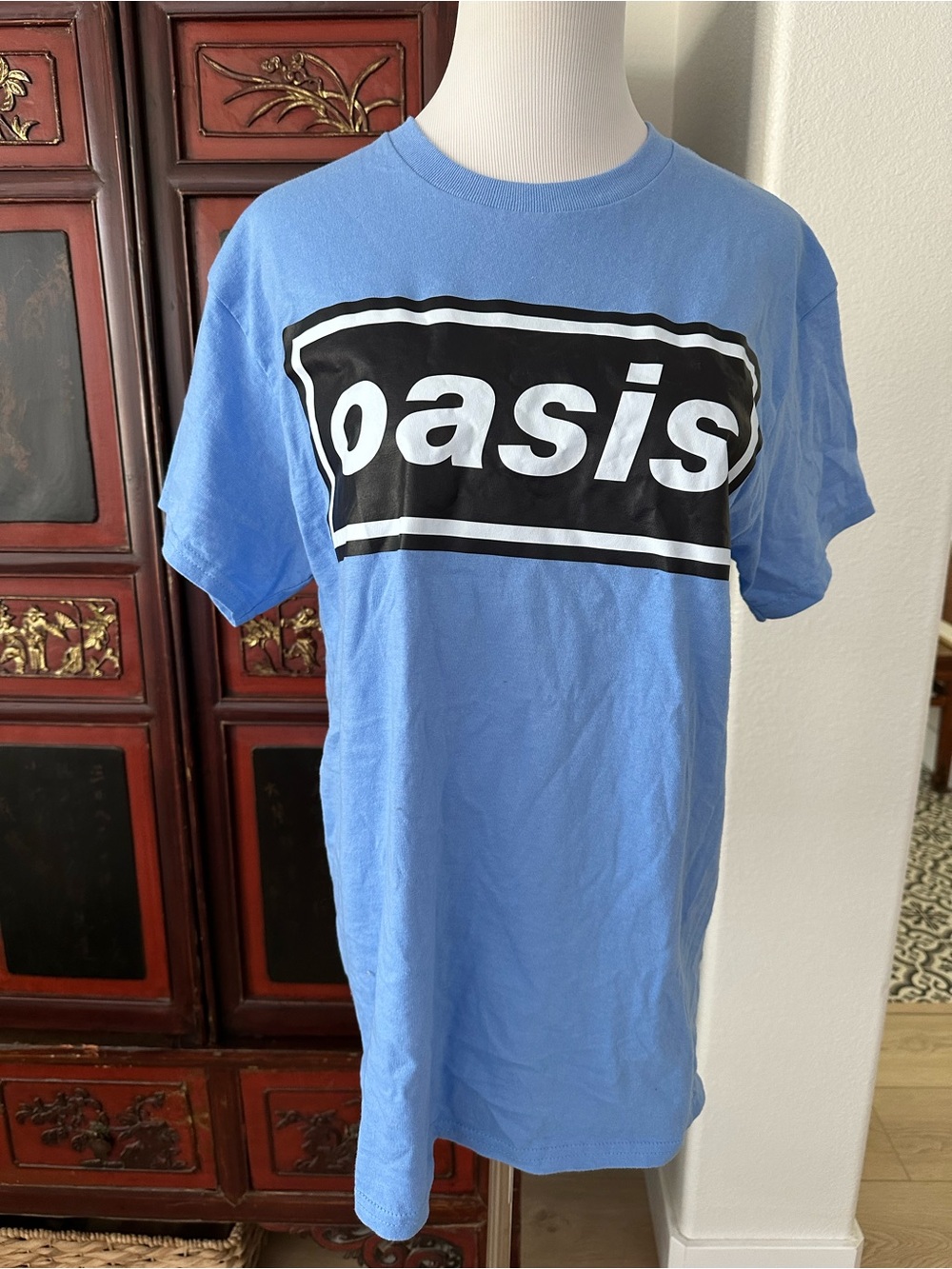 Gildan Light Blue Oasis Logo Short Sleeve Tee